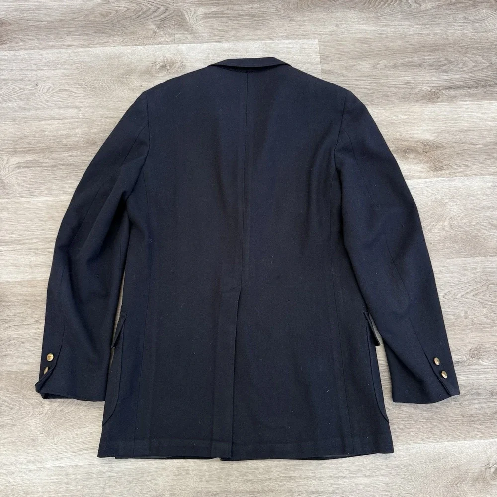 VTG 70s Brooks Brothers Navy Wool Blazer 42R 3 Button Patch Pocket Trad Ivy USA